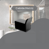 02 cabide metric simples preto fosco cony banho