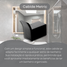 04 cabide metric simples preto fosco cony banho