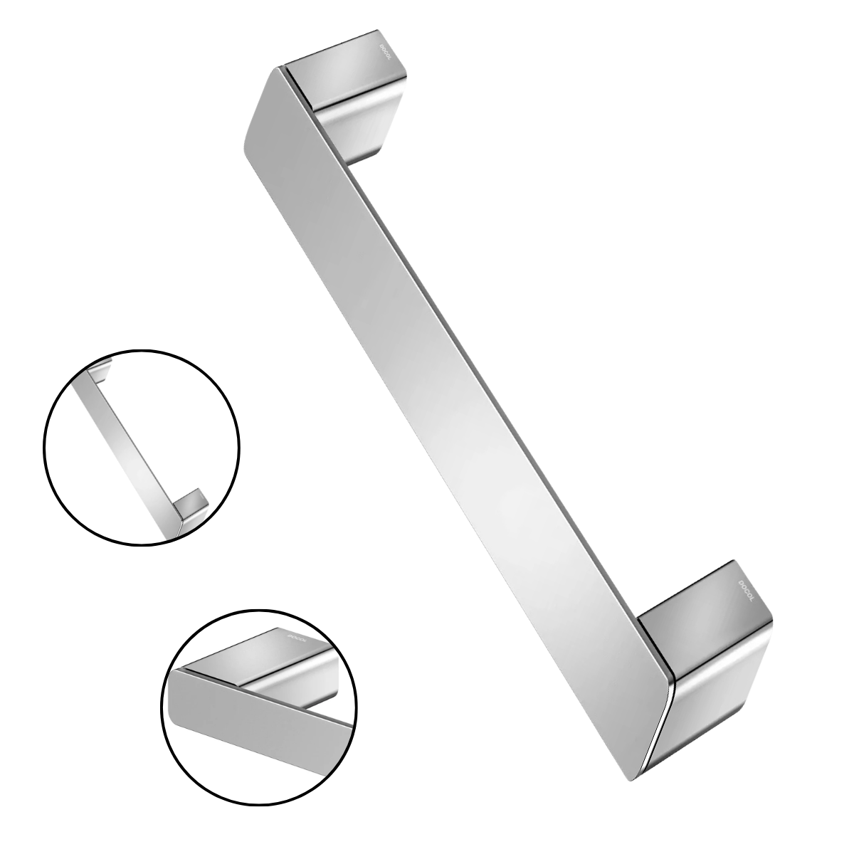01 porta toalhas de rosto 300mm docol flat cromado docol