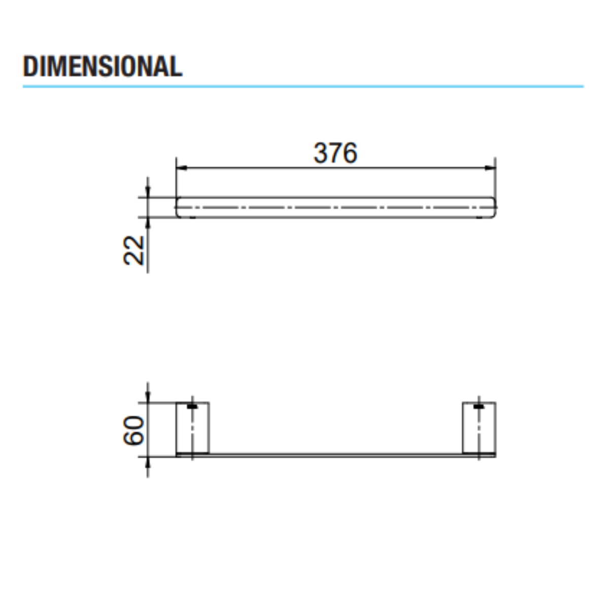 03 porta toalhas de rosto 300mm docol flat cromado docol